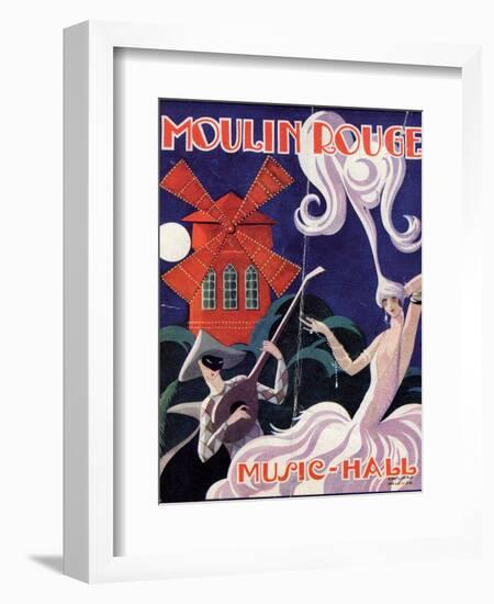 1924 Moulin Rouge Programme-Edouard Halouze-Framed Premium Giclee Print