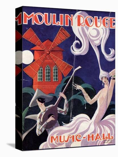 1924 Moulin Rouge Programme-Edouard Halouze-Stretched Canvas
