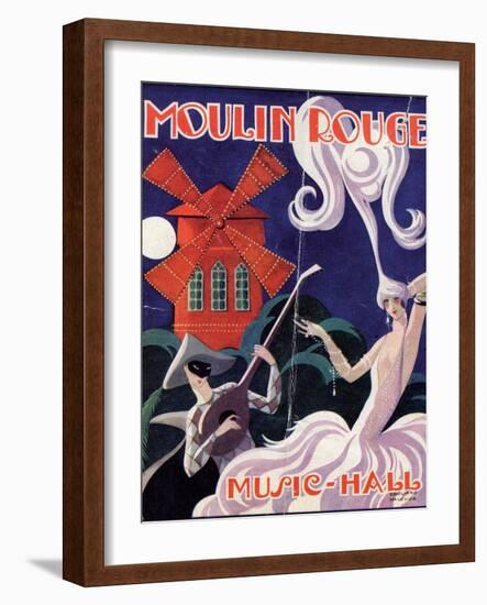 1924 Moulin Rouge Programme-Edouard Halouze-Framed Giclee Print