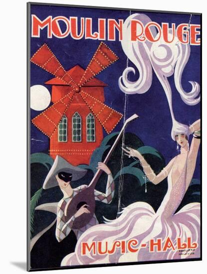 1924 Moulin Rouge Programme-Edouard Halouze-Mounted Giclee Print