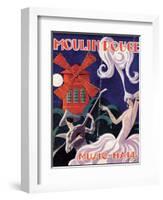 1924 Moulin Rouge Programme-Edouard Halouze-Framed Giclee Print