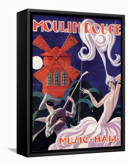 1924 Moulin Rouge Programme-Edouard Halouze-Framed Stretched Canvas