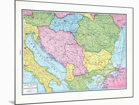 1925, Bosnia & Herzegovina, Bulgaria, Hungary, Romania, Europe, Jugo-Slavia and the Balkan - States-null-Mounted Giclee Print