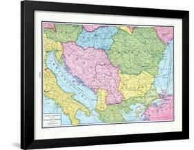 1925, Bosnia & Herzegovina, Bulgaria, Hungary, Romania, Europe, Jugo-Slavia and the Balkan - States-null-Framed Giclee Print