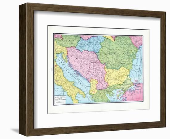 1925, Bosnia & Herzegovina, Bulgaria, Hungary, Romania, Europe, Jugo-Slavia and the Balkan - States-null-Framed Giclee Print