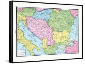 1925, Bosnia & Herzegovina, Bulgaria, Hungary, Romania, Europe, Jugo-Slavia and the Balkan - States-null-Framed Stretched Canvas