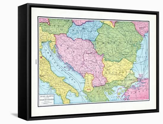 1925, Bosnia & Herzegovina, Bulgaria, Hungary, Romania, Europe, Jugo-Slavia and the Balkan - States-null-Framed Stretched Canvas