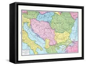 1925, Bosnia & Herzegovina, Bulgaria, Hungary, Romania, Europe, Jugo-Slavia and the Balkan - States-null-Framed Stretched Canvas