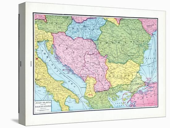 1925, Bosnia & Herzegovina, Bulgaria, Hungary, Romania, Europe, Jugo-Slavia and the Balkan - States-null-Stretched Canvas