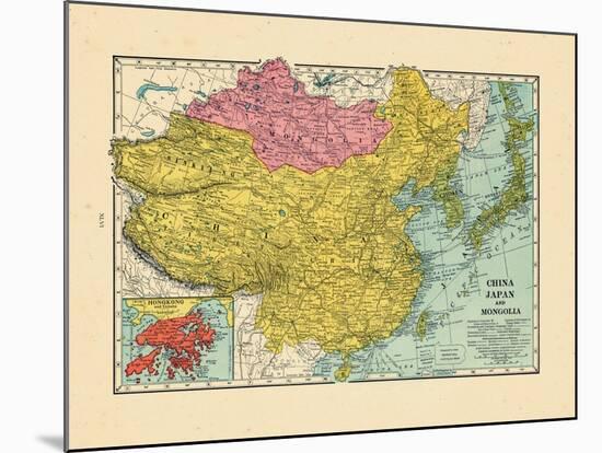 1925, China, Japan, Mongolia, North Korea, South Korea, Asia, China-null-Mounted Giclee Print