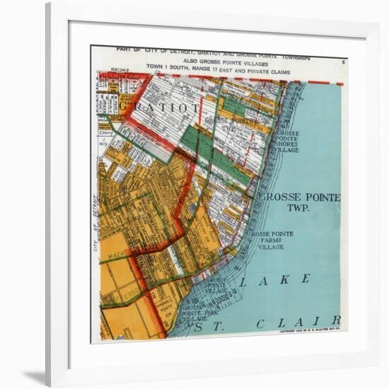 1925, Grosse Point Township, Gratiot Township, Detroit 3, Lake St. Clair, Michigan, United Sta-null-Framed Giclee Print