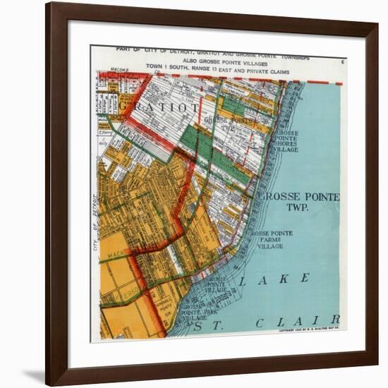 1925, Grosse Point Township, Gratiot Township, Detroit 3, Lake St. Clair, Michigan, United Sta-null-Framed Giclee Print