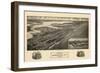 1925, Margate Bird's Eye View, New Jersey, United States-null-Framed Giclee Print