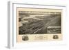 1925, Margate Bird's Eye View, New Jersey, United States-null-Framed Giclee Print