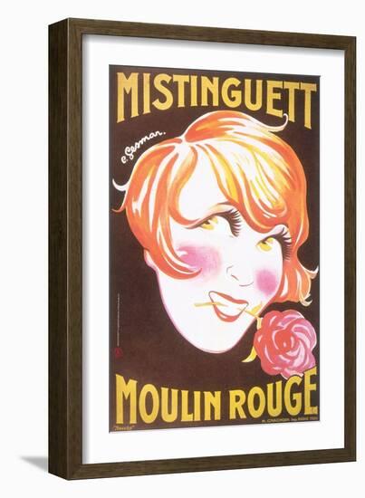 1925 Mistinguett (yellow)-Charles Gesmar-Framed Giclee Print