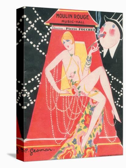 1925 Moulin Rouge programme ça c'est paris-Edouard Halouze-Stretched Canvas