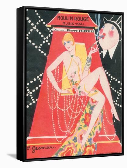 1925 Moulin Rouge programme ça c'est paris-Edouard Halouze-Framed Stretched Canvas