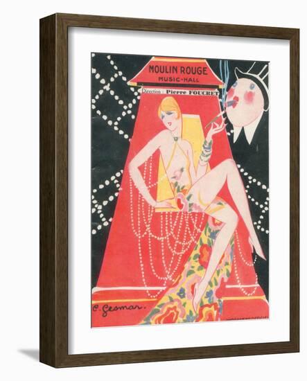 1925 Moulin Rouge programme ça c'est paris-Edouard Halouze-Framed Giclee Print