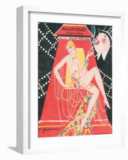 1925 Moulin Rouge programme ça c'est paris-Edouard Halouze-Framed Giclee Print