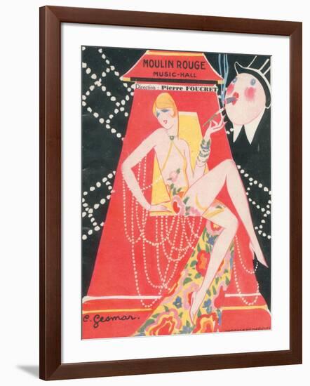 1925 Moulin Rouge programme ça c'est paris-Edouard Halouze-Framed Giclee Print