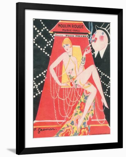 1925 Moulin Rouge programme ça c'est paris-Edouard Halouze-Framed Giclee Print