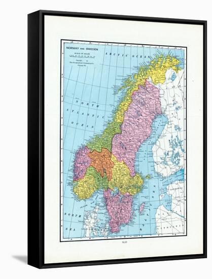 1925, Norway, Sweden, Europe-null-Framed Stretched Canvas