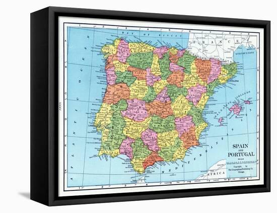 1925, Portugal, Spain, Europe-null-Framed Stretched Canvas