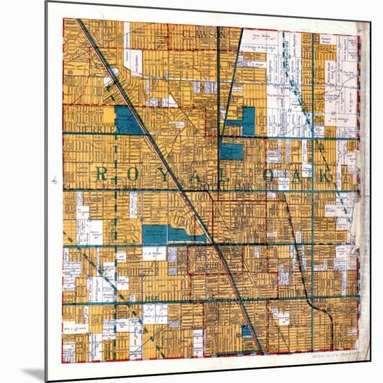 1925, Royal Oak Township, Hazel Park, Pleasant Ridge, Ferndale, Clawson, Berkley, Michigan, United-null-Mounted Giclee Print