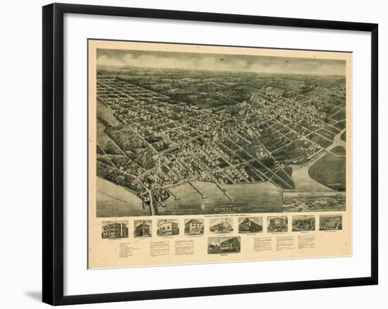 1925, Somers Point Aero View, New Jersey, United States-null-Framed Giclee Print