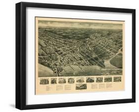 1925, Somers Point Aero View, New Jersey, United States-null-Framed Giclee Print