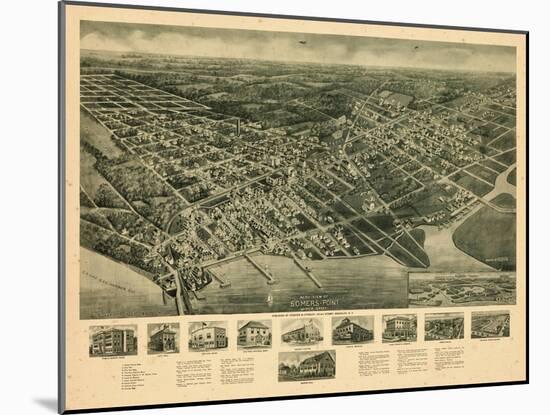 1925, Somers Point Aero View, New Jersey, United States-null-Mounted Giclee Print