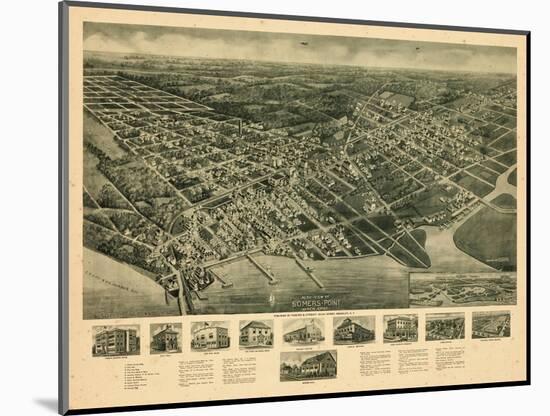 1925, Somers Point Aero View, New Jersey, United States-null-Mounted Giclee Print