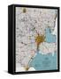 1925, Southeastern Michigan Road Map, Michigan, United States-null-Framed Stretched Canvas