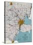 1925, Southeastern Michigan Road Map, Michigan, United States-null-Stretched Canvas
