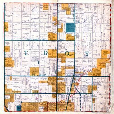 '1925, Troy Township, Big Beaver, Halsey, Troy Corners, Michigan