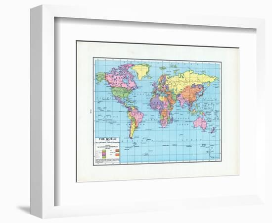 1925, World, The World-null-Framed Giclee Print