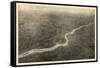 1926, Philadelphia Bird's Eye View, Pennsylvania, United States-null-Framed Stretched Canvas