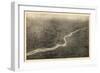 1926, Philadelphia Bird's Eye View, Pennsylvania, United States-null-Framed Giclee Print