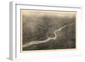 1926, Philadelphia Bird's Eye View, Pennsylvania, United States-null-Framed Giclee Print