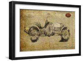 1926 Vintage Race Car-Sidney Paul & Co.-Framed Giclee Print