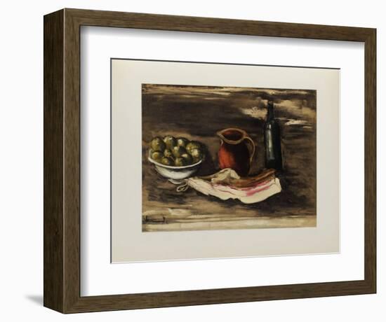 1927 - Nature morte au lard-Maurice De Vlaminck-Framed Collectable Print