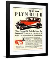 1928 Chrysler Plymouth Sedan-null-Framed Art Print