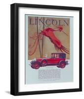 1928 Lincoln Cabriolet-null-Framed Art Print