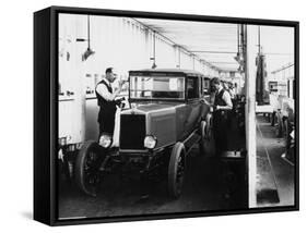 1928 Morris Cowley Saloon Paint Shop, C1928-null-Framed Stretched Canvas