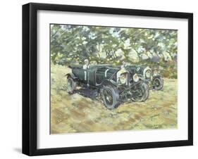 1929 Le Mans Winning Bentleys-Clive Metcalfe-Framed Giclee Print