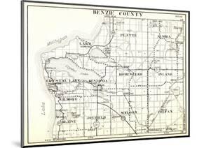 1930, Benzie County, Crystal Lake, Platte, Almira, Homestead, Inland, Gilmore, Blaine, Joyfield, We-null-Mounted Giclee Print