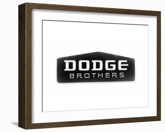 1930 Dodge Brothers Name Plate-null-Framed Art Print