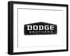 1930 Dodge Brothers Name Plate-null-Framed Art Print