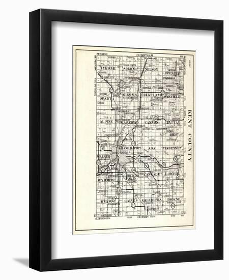 1930, Kent County, Tyrone, Solon, Nelson, Spencer, Sparta, Algoma, Courtland, Oakfield, Alpine, Gra-null-Framed Giclee Print