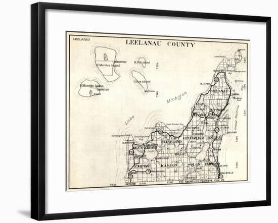 1930, Leelanau County, Empire, Kasson, Solon, Elmwood, Glen Arbor, Cleveland, Centerville, Bingham-null-Framed Giclee Print